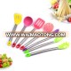 Mulitcolor 7-Piece Silicone Kitchen Utensils Set With Stainless Steel Handle OEM ODM Cooking Tools Kitchen Ware